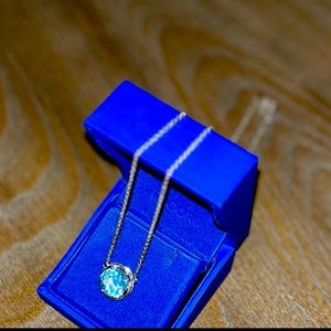 Tacori Petite Crescent Crown Gem 16” Necklace featuring London Blue Topaz